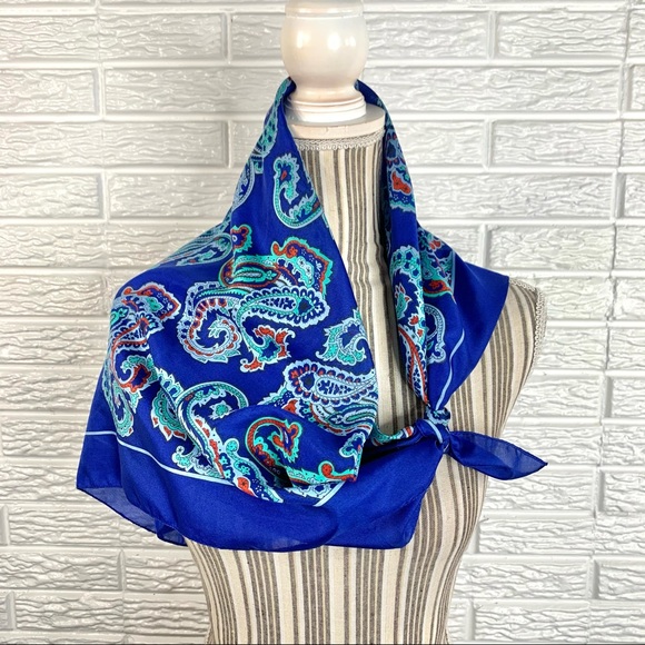 Accessories - 5/$25 Multicolored Paisley Patterned Square Scarf